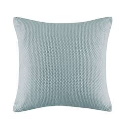 Gracie Mills - Lessie Solid Knit Square Pillow Cover - Light Blue
