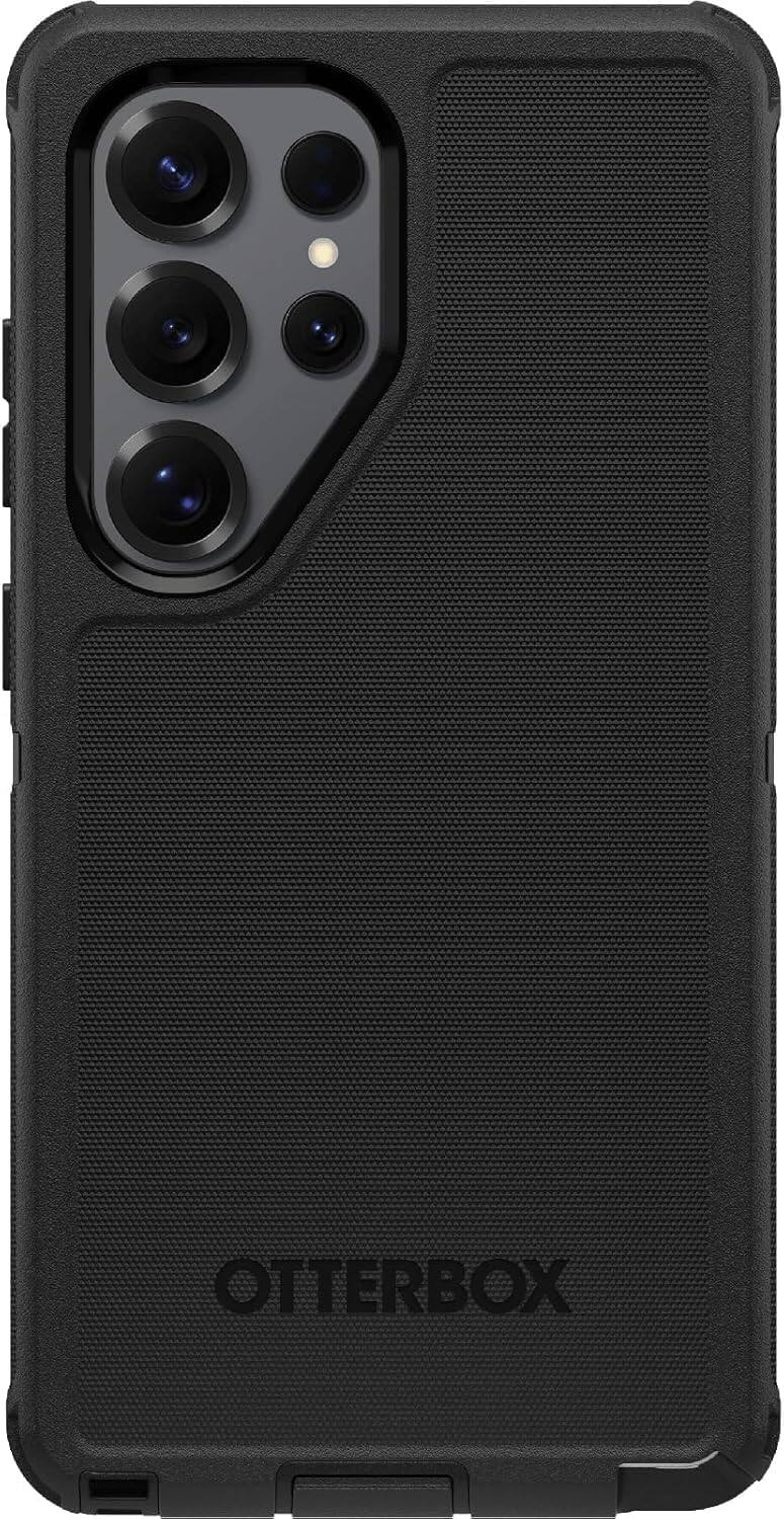 Back. OtterBox - OtterBox Galaxy S25 Ultra (Only) Defender Series Case - Holster Clip Included - Rugged & Durable - with Port Protection - Black.
