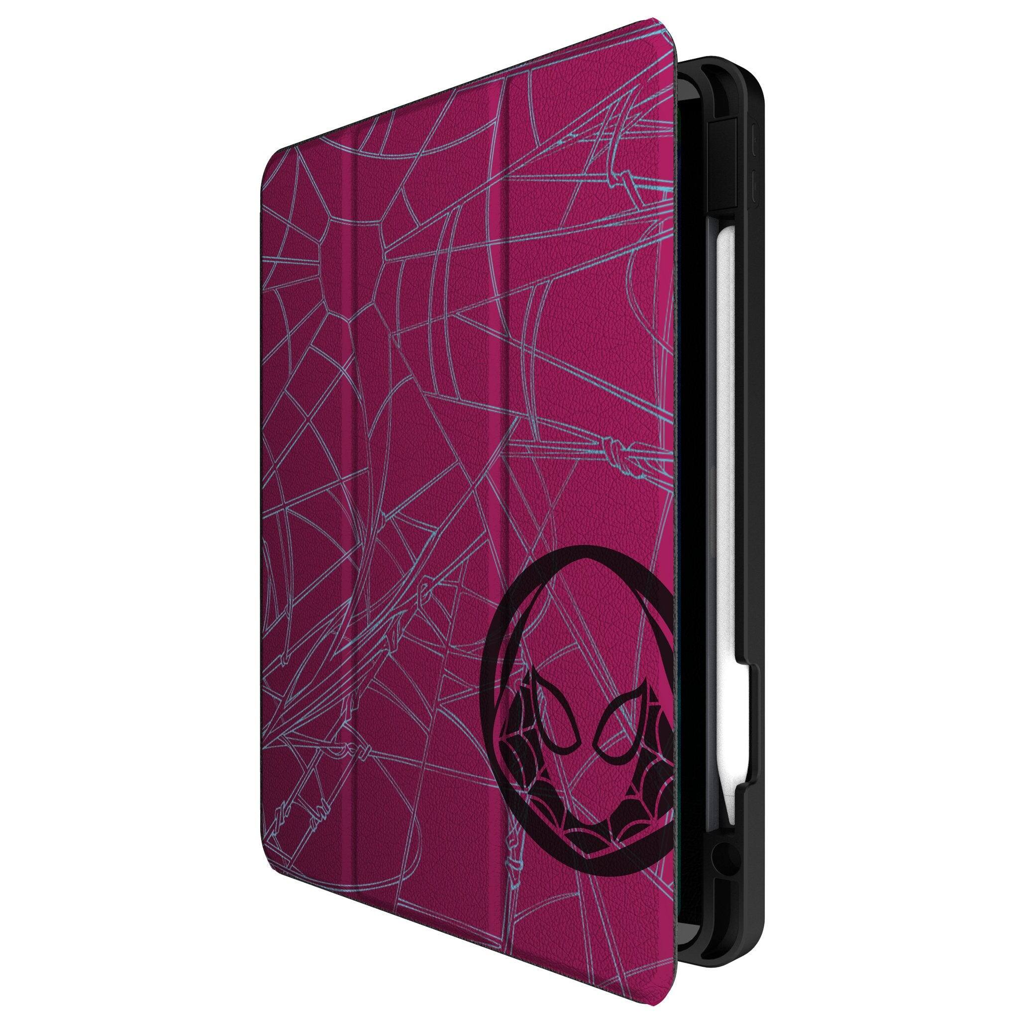 Angle. Keyscaper - Marvel MechLine Tablet Case - Apple iPad Pro 12.9in (6th/5th Gen) - Spider-Gwen.