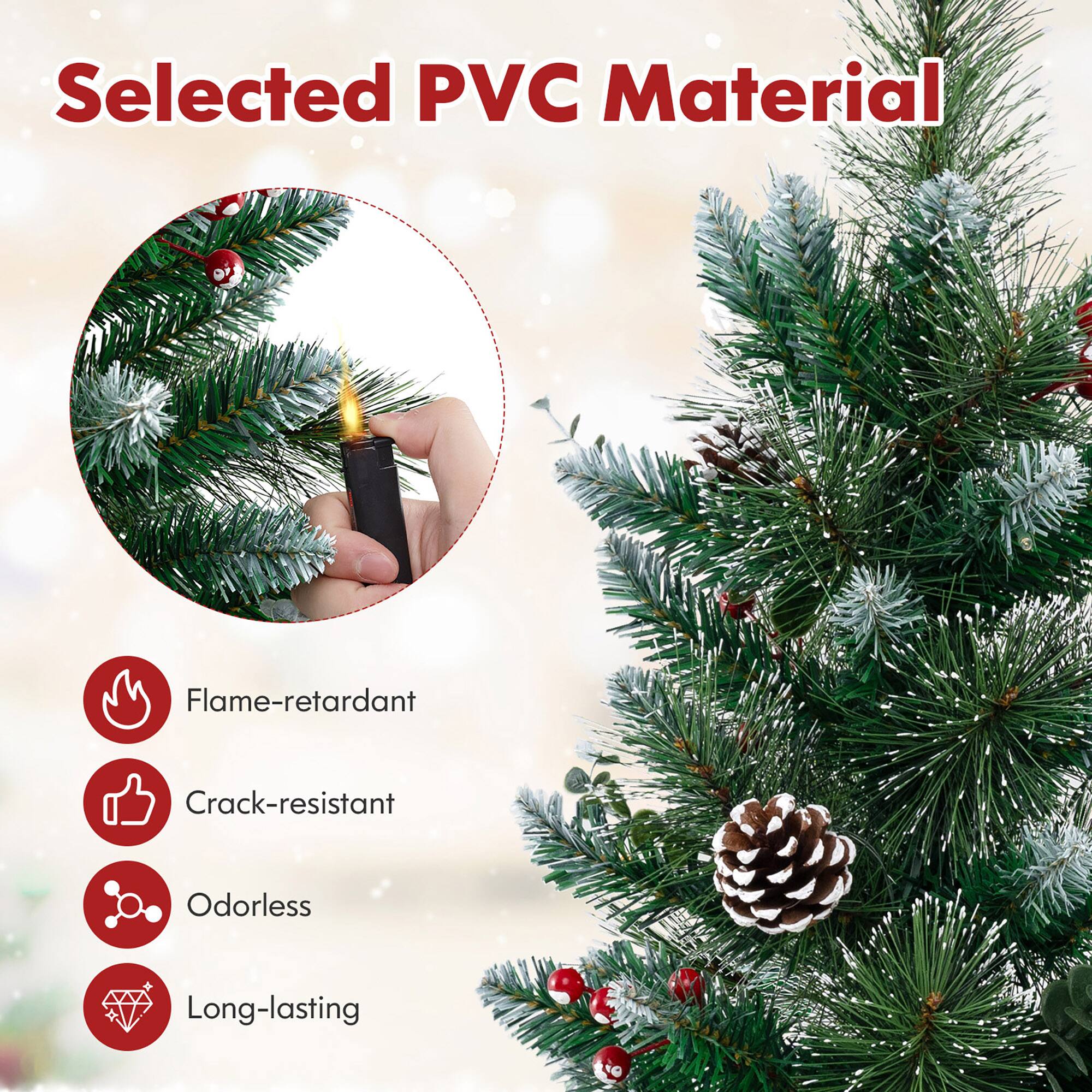 Selected PVC Material

- Flame-retardant
- Crack-resistant
- Odorless
- Long-lasting
