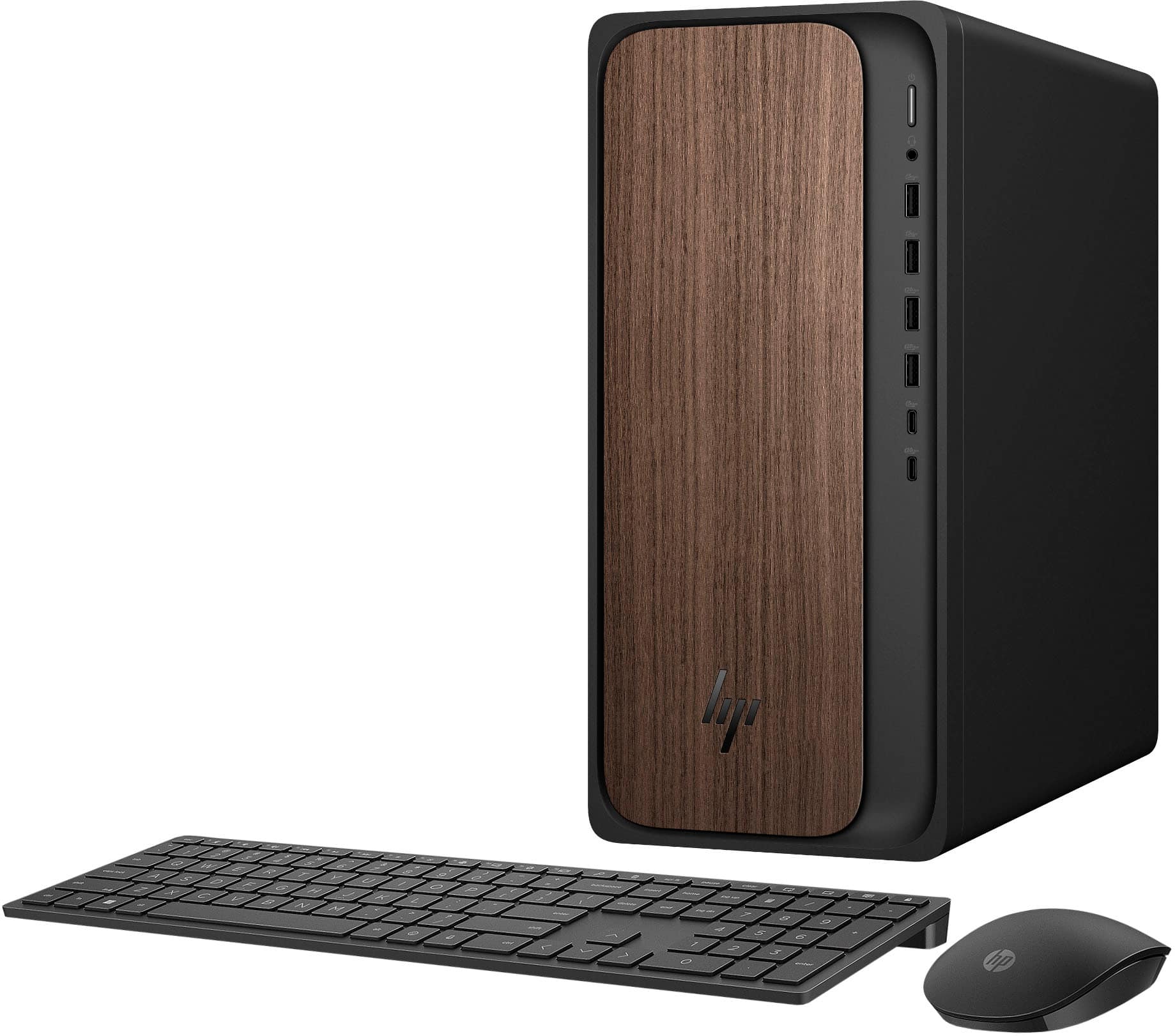 Alt View 6. HP - OmniDesk Desktop - Intel Core Ultra 7 265 2025 - 16GB DDR5 Memory - 1TB SSD - Dark Wood.
