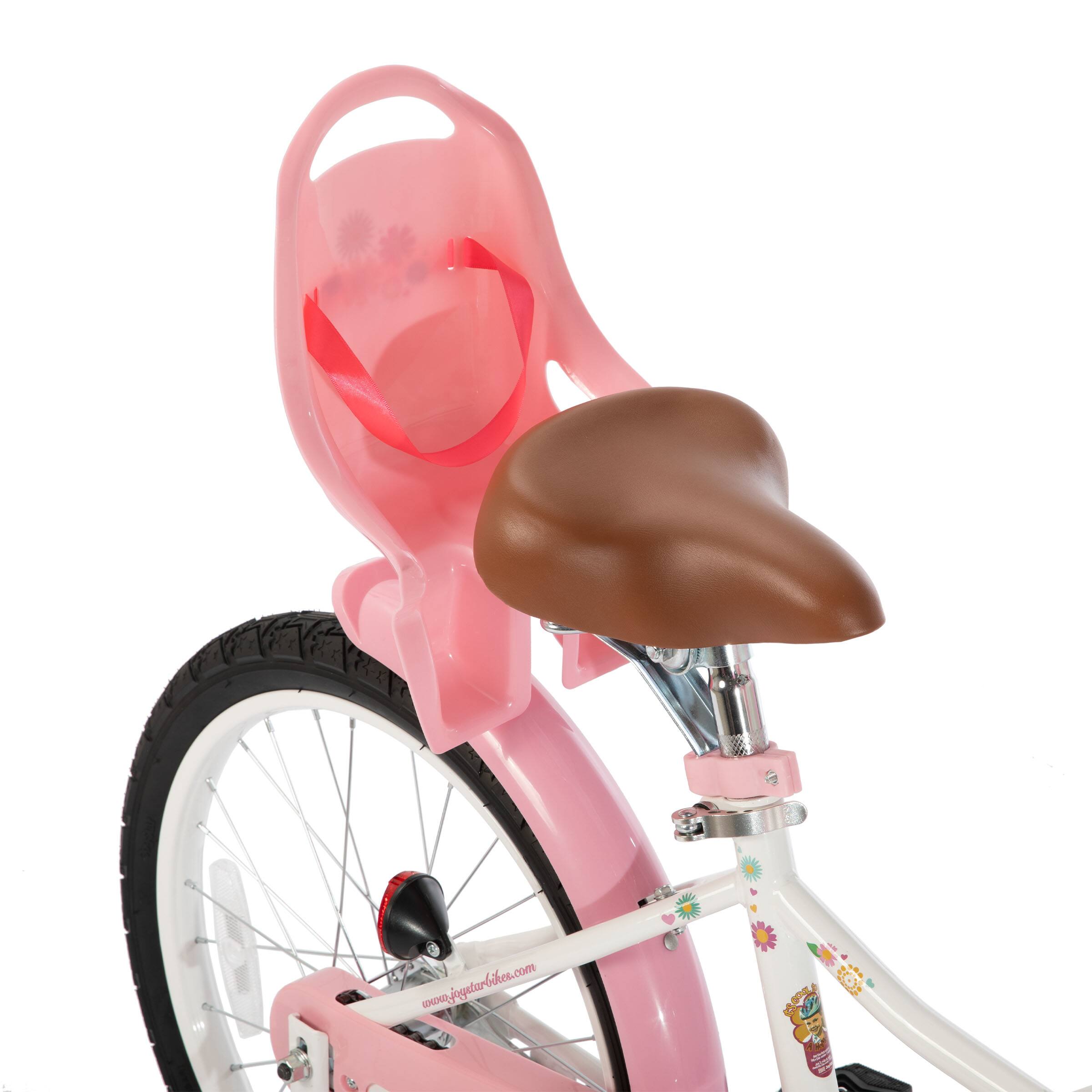 Alt View 5. JOYSTAR - Little Daisy 20" Kids Bike for Girls Boys Ages 8+, Children's Bicycle with Doll Seat & Streamers, White - White.