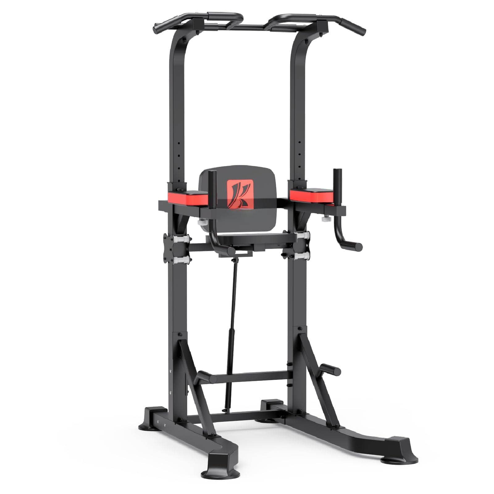 ThinkLink Electronic - Power Tower Dip Station Multi-function Assistive Trainer Pull Up For Home Gym Building And Beginner Exercises - Black