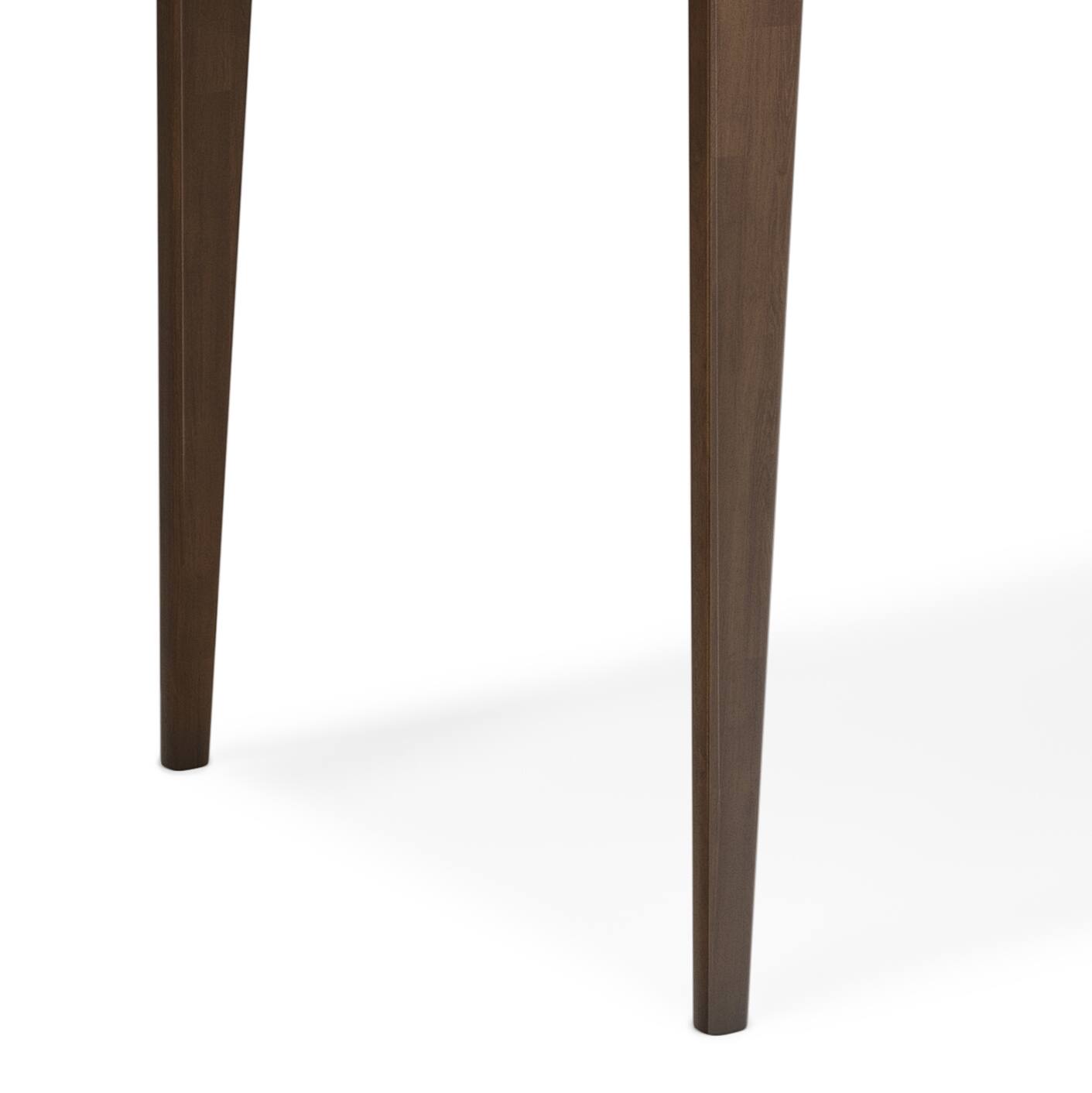 Alt View 4. Simpli Home - Harper 48 inch Wide Solid Hardwood Mid-Century Modern Small Desk in Walnut Brown - Walnut Brown.