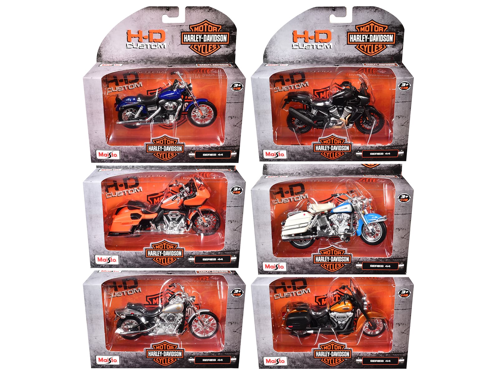 Motorcycle Models of Harley-Davidson Motorcycles 6 piece Set Series 44 1/18 Diecast Motorcycle Models by Maisto price history on PriceWatchPro