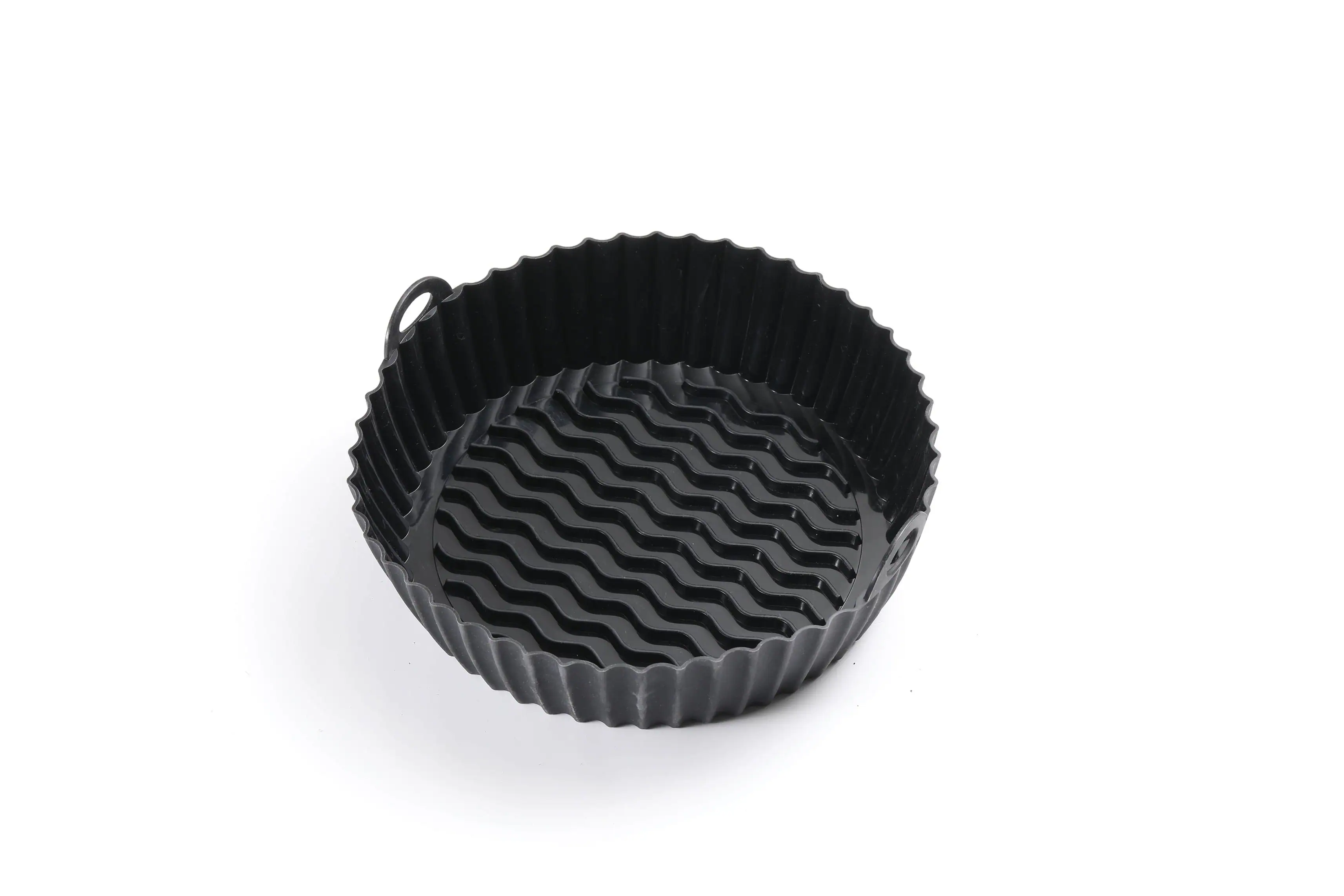 Angle. Uber Appliance - Uber Appliance Reusable Silicone Liner Kit for Air Fryers - Black.