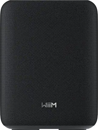 Front. WiiM - Sound Lite Smart Speaker w/ Hi‑Res 24‑bit/192 kHz, AI RoomFit, 100W Peak, Wi‑Fi - Black.