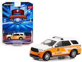 Greenlight - 2019 Dodge Durango White/Orange West Deer Township VFC 290 Command Gibsonia PA First Responders 1/64 - White And Orange