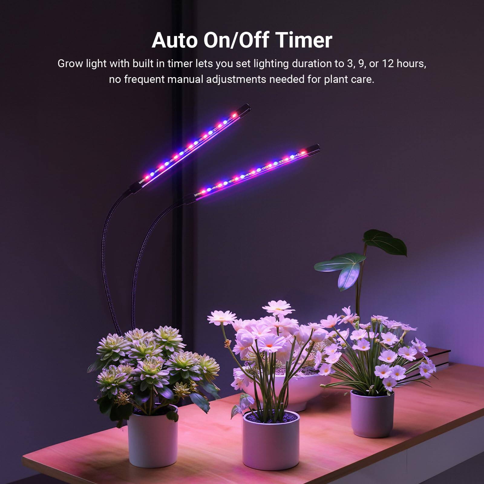 Neewer Entry Level Dual Bar Grow Light, Full Spectrum, 80 LEDs