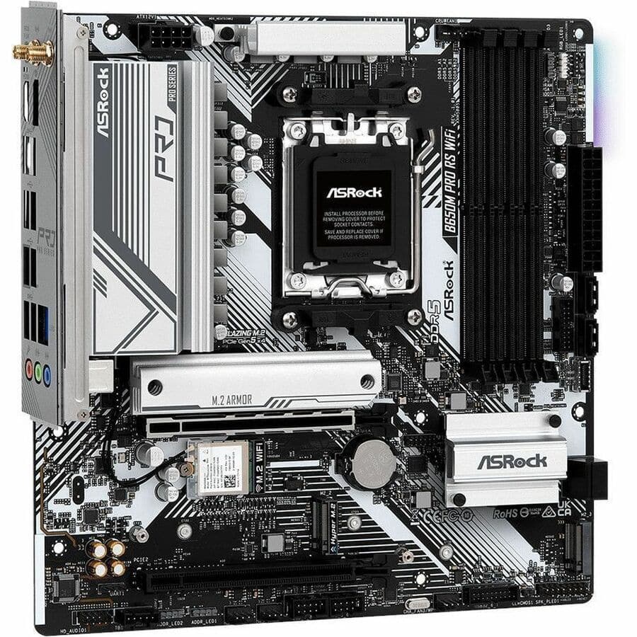 ASRock B650M PRO RS マザーボード　Wi-Fiカード付き ASRock B650M Pro RS WiFi Gaming Desktop Motherboard - Best Buy
