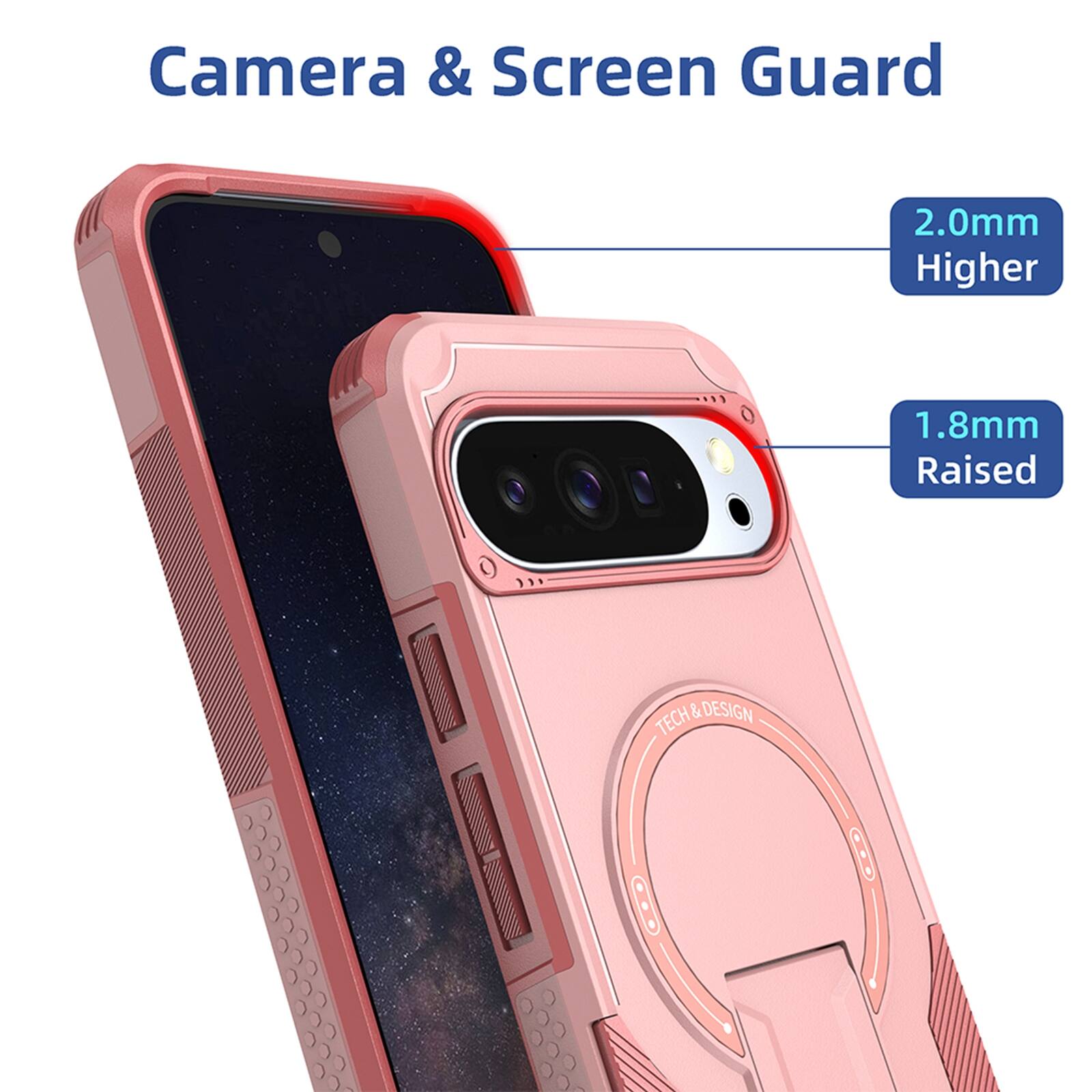 Camera & Screen Guard

2.0mm Higher

1.8mm Raised

TECH & DESIGN