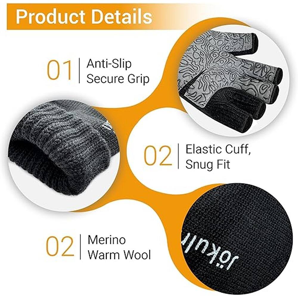 Product Details

01 | Anti-Slip Secure Grip

02 | Elastic Cuff, Snug Fit

02 | Merino Warm Wool
