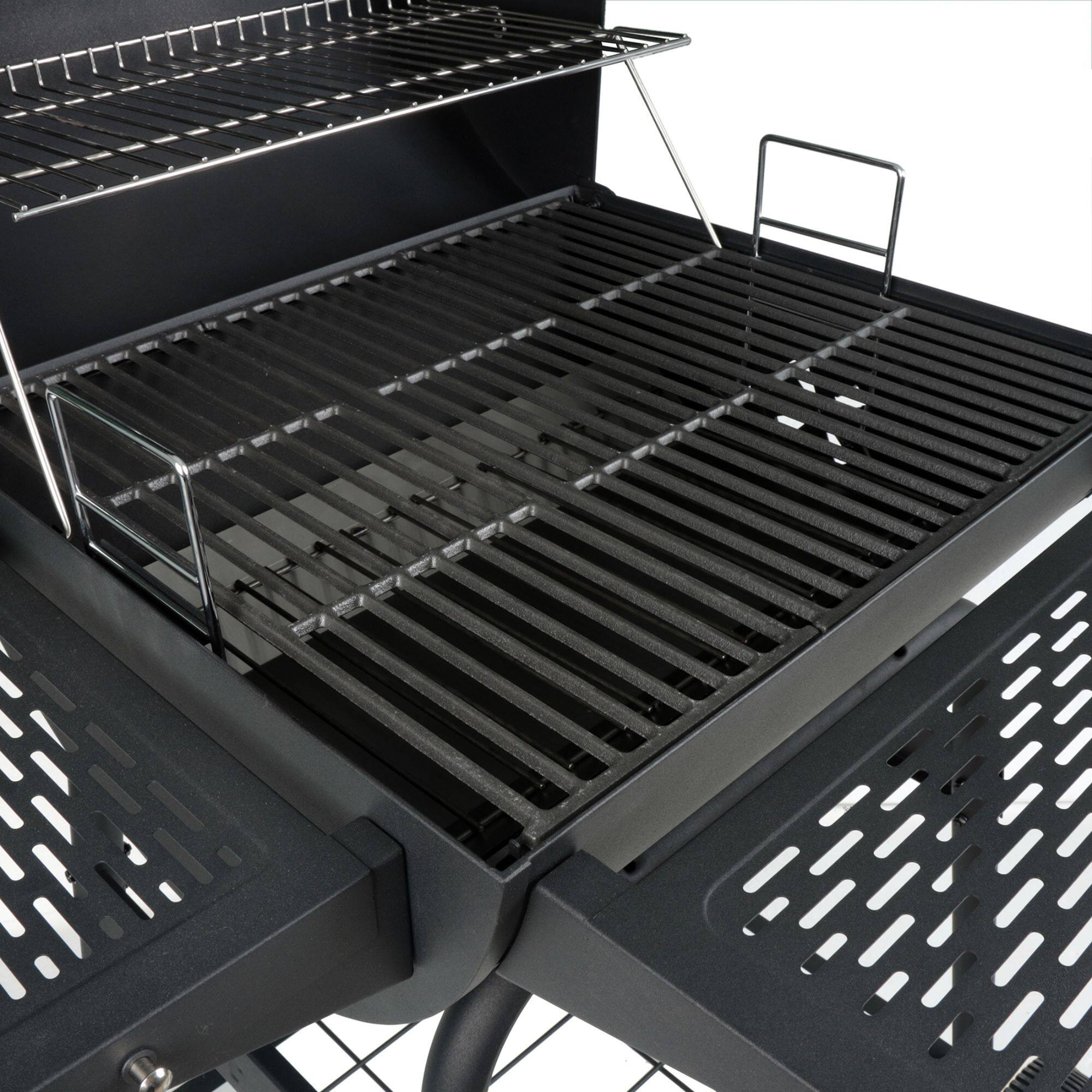 Alt View 8. Grill Boss - Grill Boss 23" Charcoal Barrel Grill, Adjustable Grate Large Cooking Area, Black - Black.