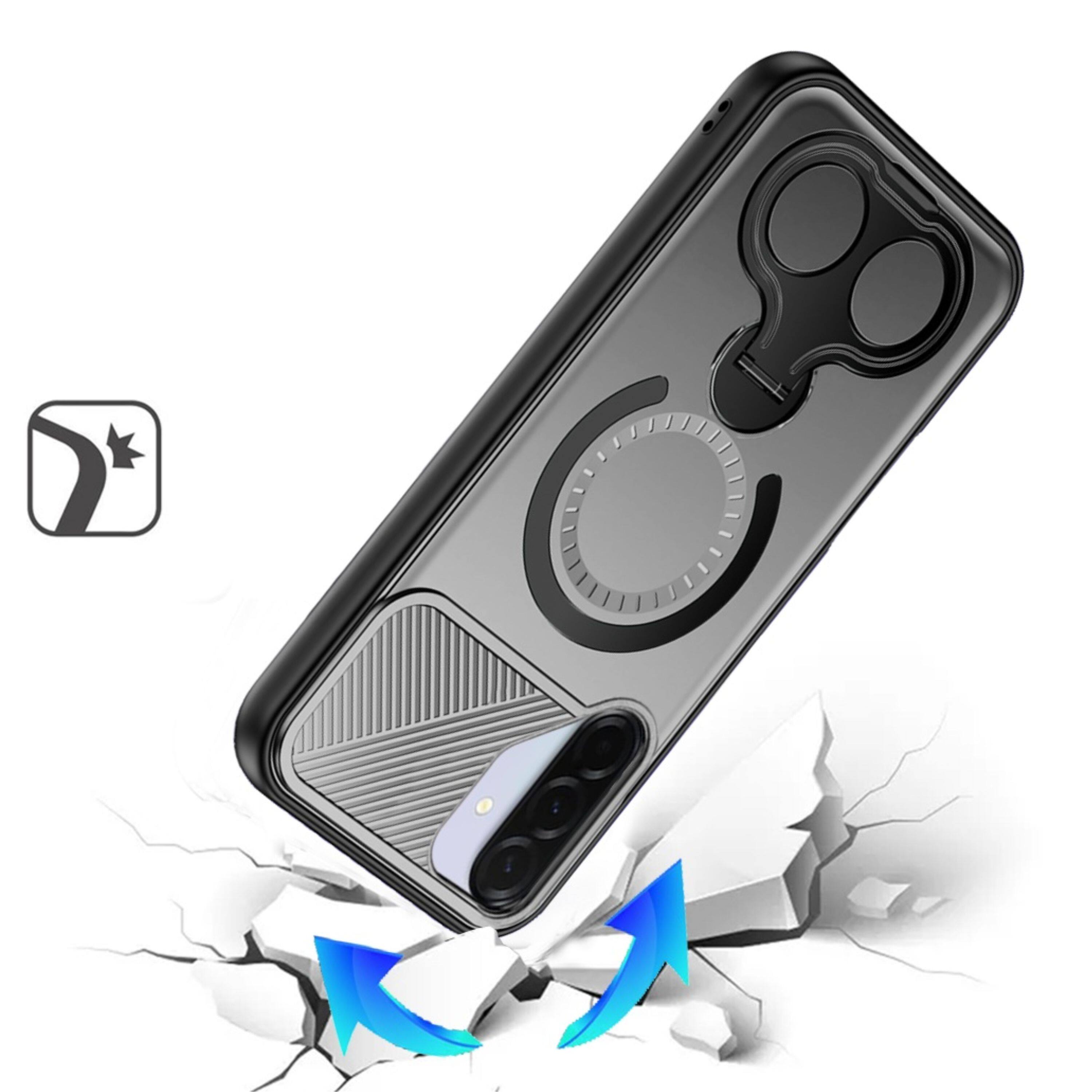 Kitcheniva Dual 360 Ring Stand Magnetic Circle Phone Case With Tempered ...