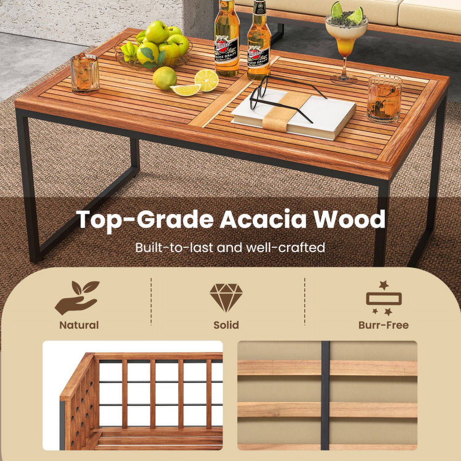Top-Grade Acacia Wood  
Built-to-last and well-crafted  

Natural  
Solid  
Burr-Free