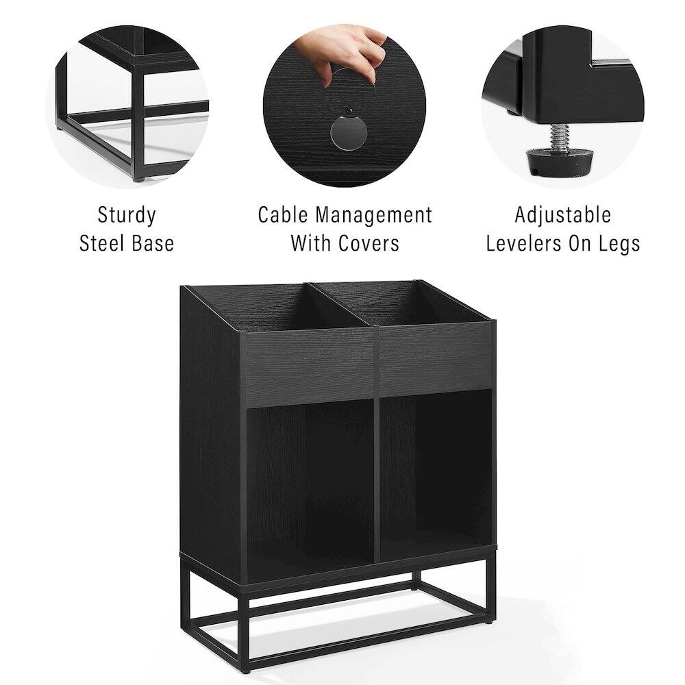 Sturdy Steel Base, Cable Management With Covers, Adjustable Levelers On Legs