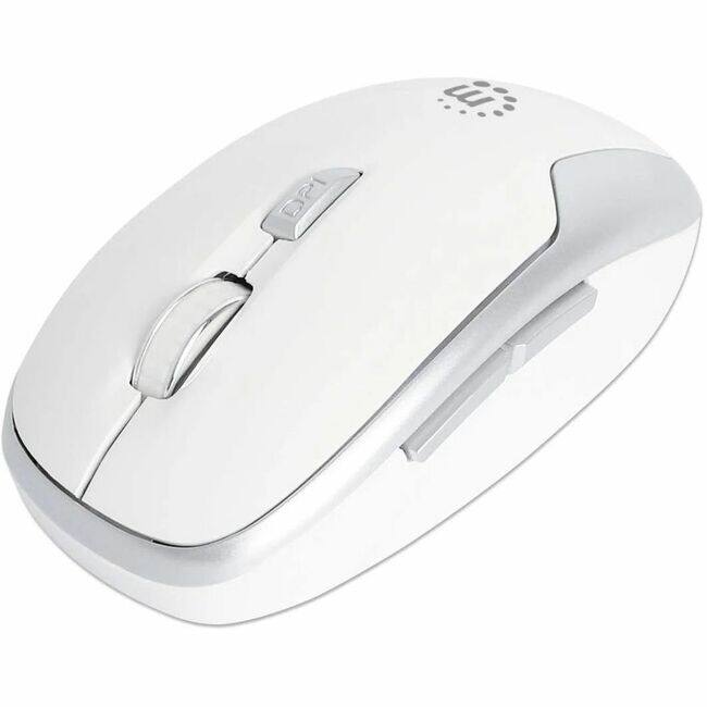 Front. Manhattan - Manhattan MW6185 Wireless Optical USB Mouse - Full-size Mouse - Optical - Wireless - 32.81 ft - Radio Frequency - 2.40 G - White.
