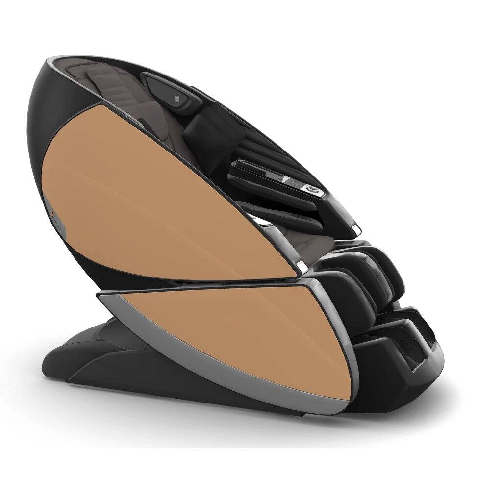Front. Human Touch - Super Novo X 4D Full Body Zero Gravity Massage Chair with Dual SL-Track Rollers, Heat, Foot & Calf Massage, JBL Audio - Pad Espresso SofHyde / Door Tan SofHyde.