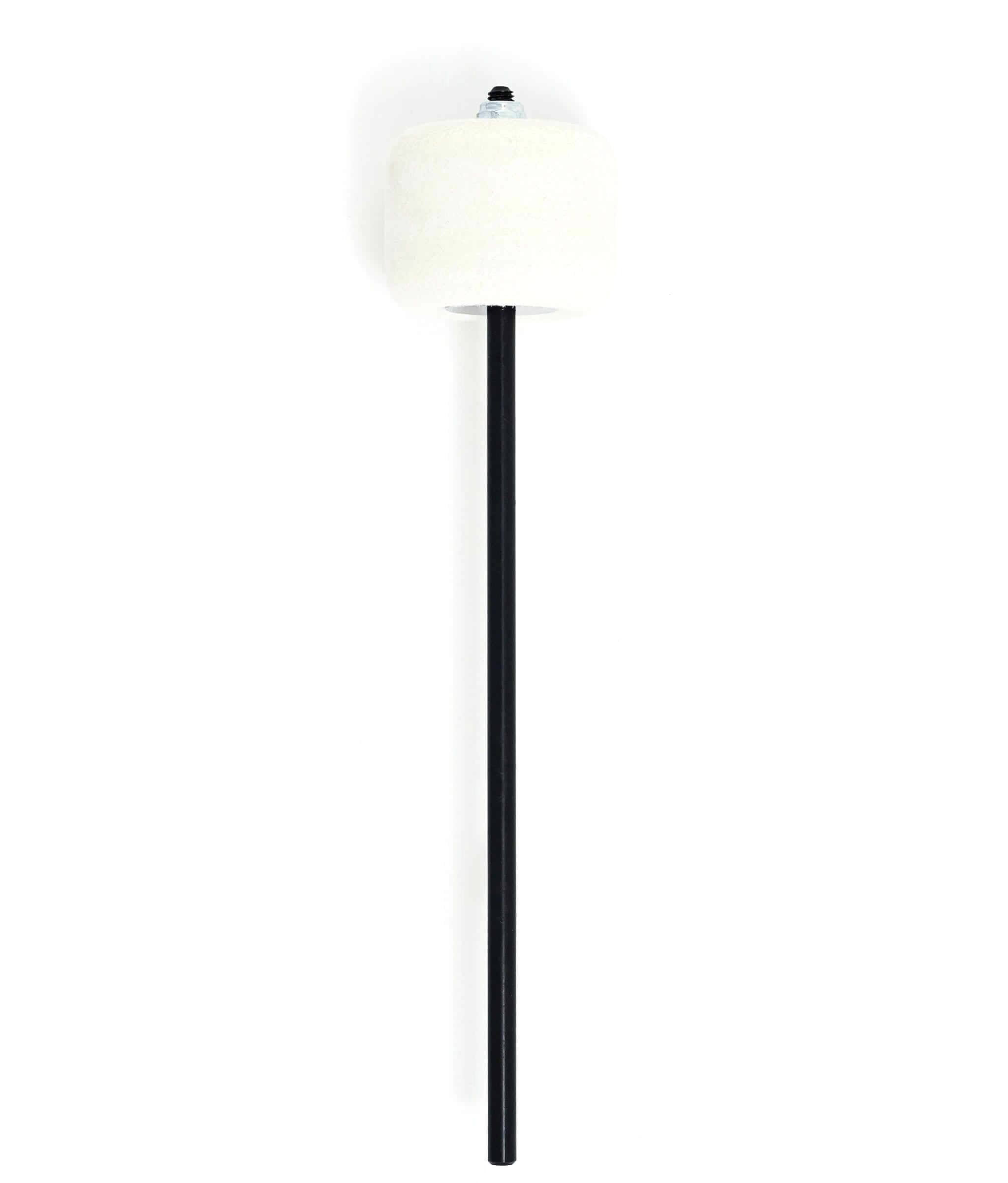 Front. Gibraltar Hardware - 7" Felt Bass Drum Beater, with Black Stem, Medium Impact, Universal Fit for Most Pedals.