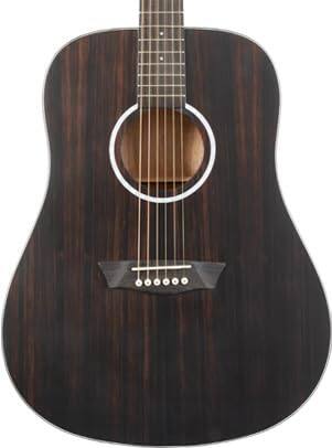 Alt View 9. Washburn - Washburn DFED Deep Forest Dreadnought Acoustic Guitar, Striped Ebony - Striped Ebony.
