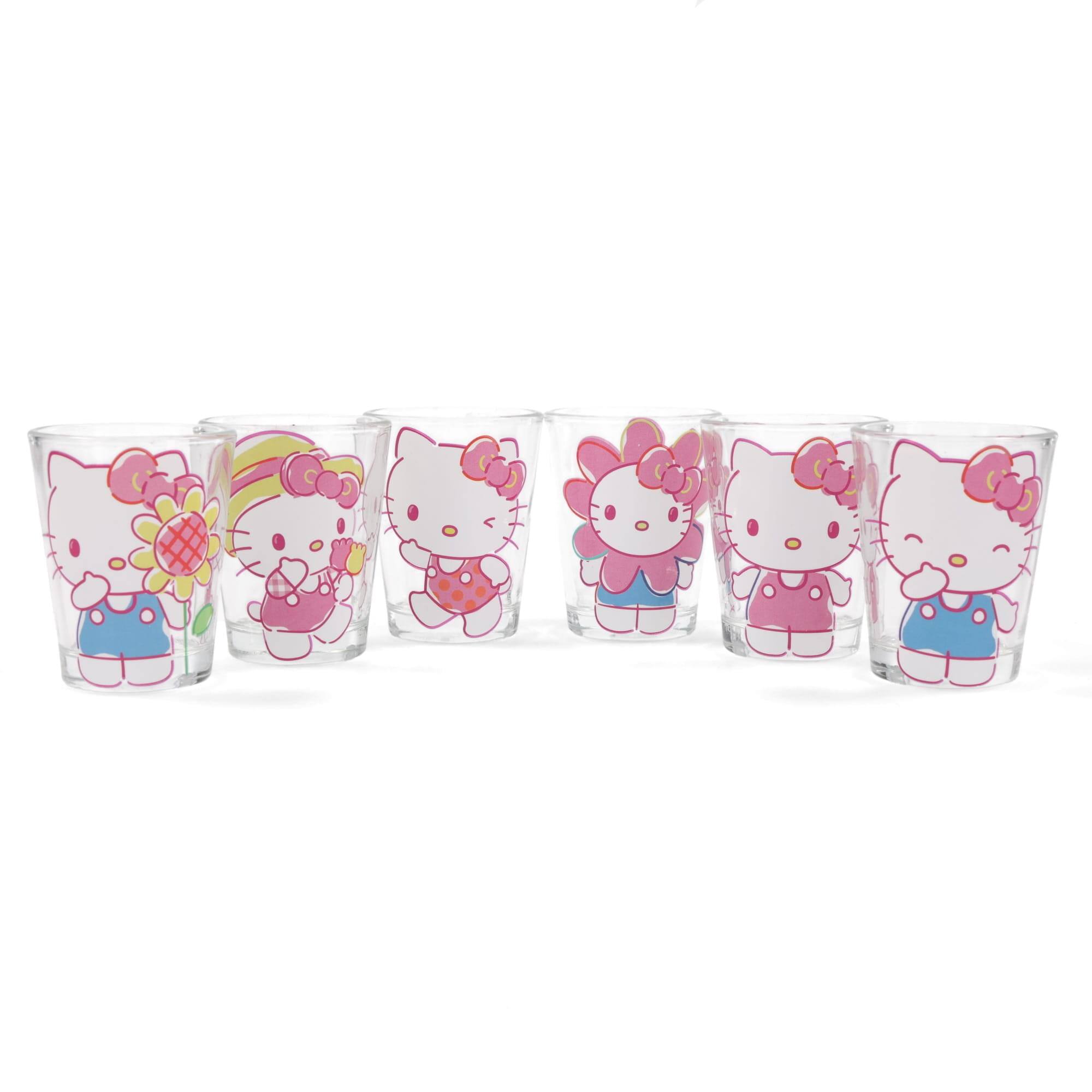 Alt View 10. Silver Buffalo - Sanrio Hello Kitty Springtime 2-Ounce Mini Shot Glasses | Set of 6 - Multi-Color.