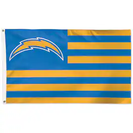 WinCraft - Los Angeles Chargers 3' x 5' Stars & Stripes One-Sided Flag - Multicolor