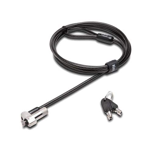 Kensington - NanoSaver Keyed Laptop Lock 10mm Cleat Locking Technology Hidden Pin 5mm Keying System, Carbon Steel Cable 70in K64444WW