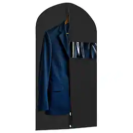 Mber - 40" Garment Bags For Travel, Slim Zipper Suit Bag Travel, Garment Bags For Hanging Clothes with Clear Slot - Black