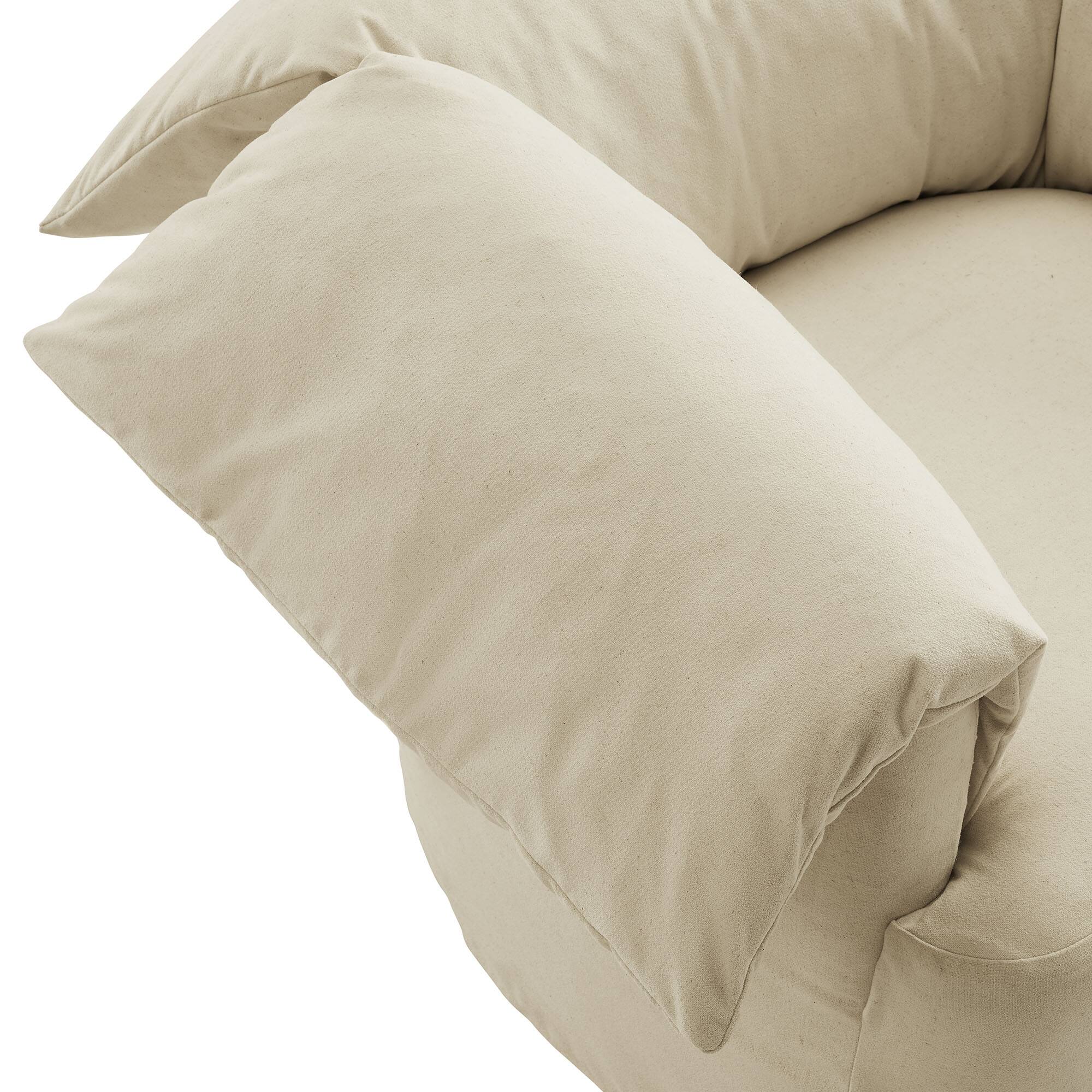 Alt View 5. Modway - Lark Slipcovered Fabric Oversized Armchair by Modway - Linen.