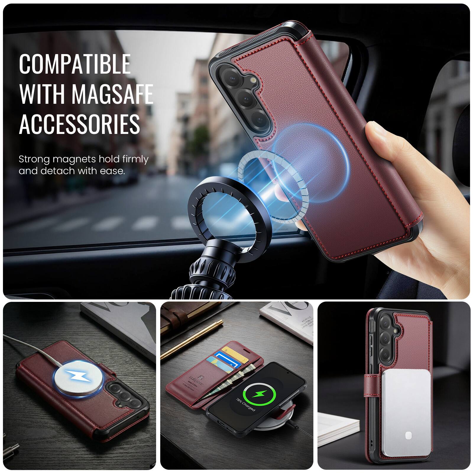 COMPATIBLE WITH MAGSAFE ACCESSORIES

Strong magnets hold firmly and detach with ease.