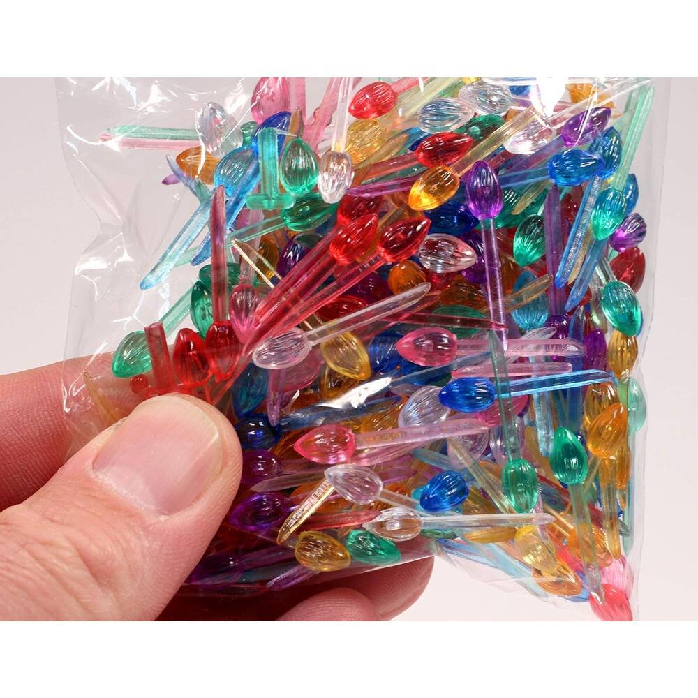 Angle. Schertz - Mini Flame Shape Pin Lights, 250 Pcs Multi-Color for Ceramic Christmas Trees - Multicolor.