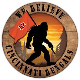 Fan Creations - Cincinnati Bengals 12'' We Believe Bigfoot Circle Sign - Multicolor