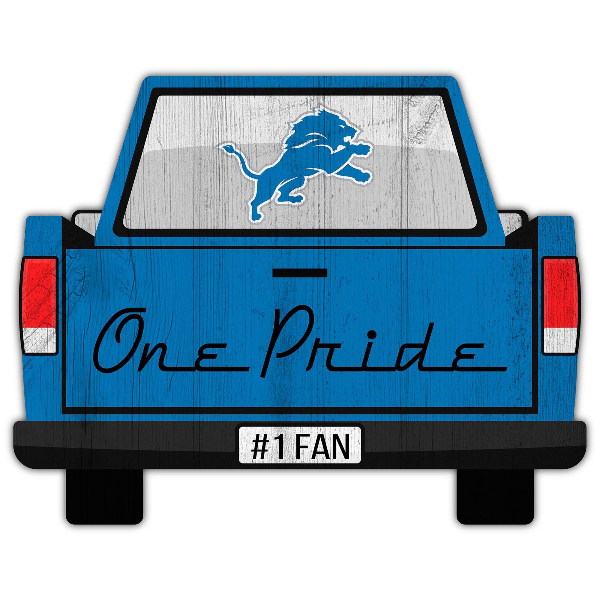 Detroit Lions 12'' x 12'' Truck Back D-cor