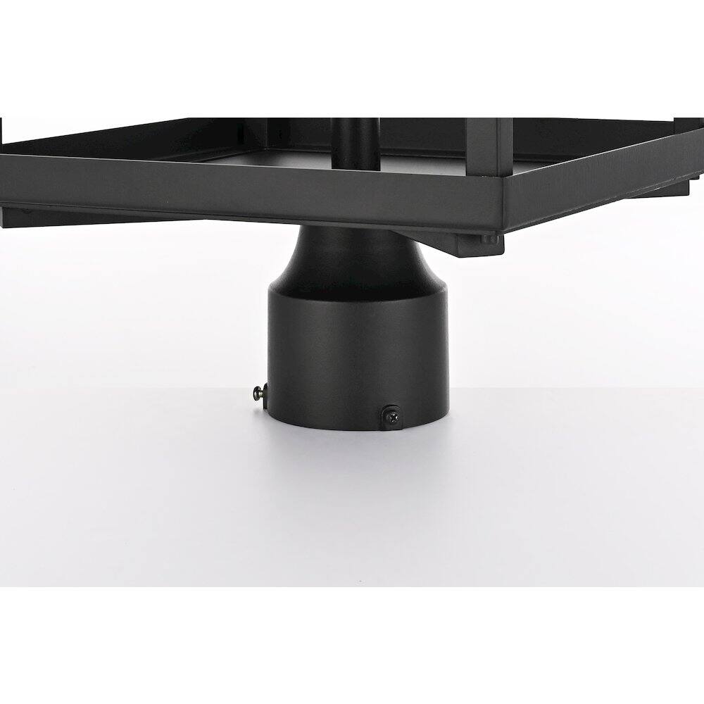 Back. Elegant Lighting - Zora 26 inch Outdoor Post light in Black - Black And Clear.