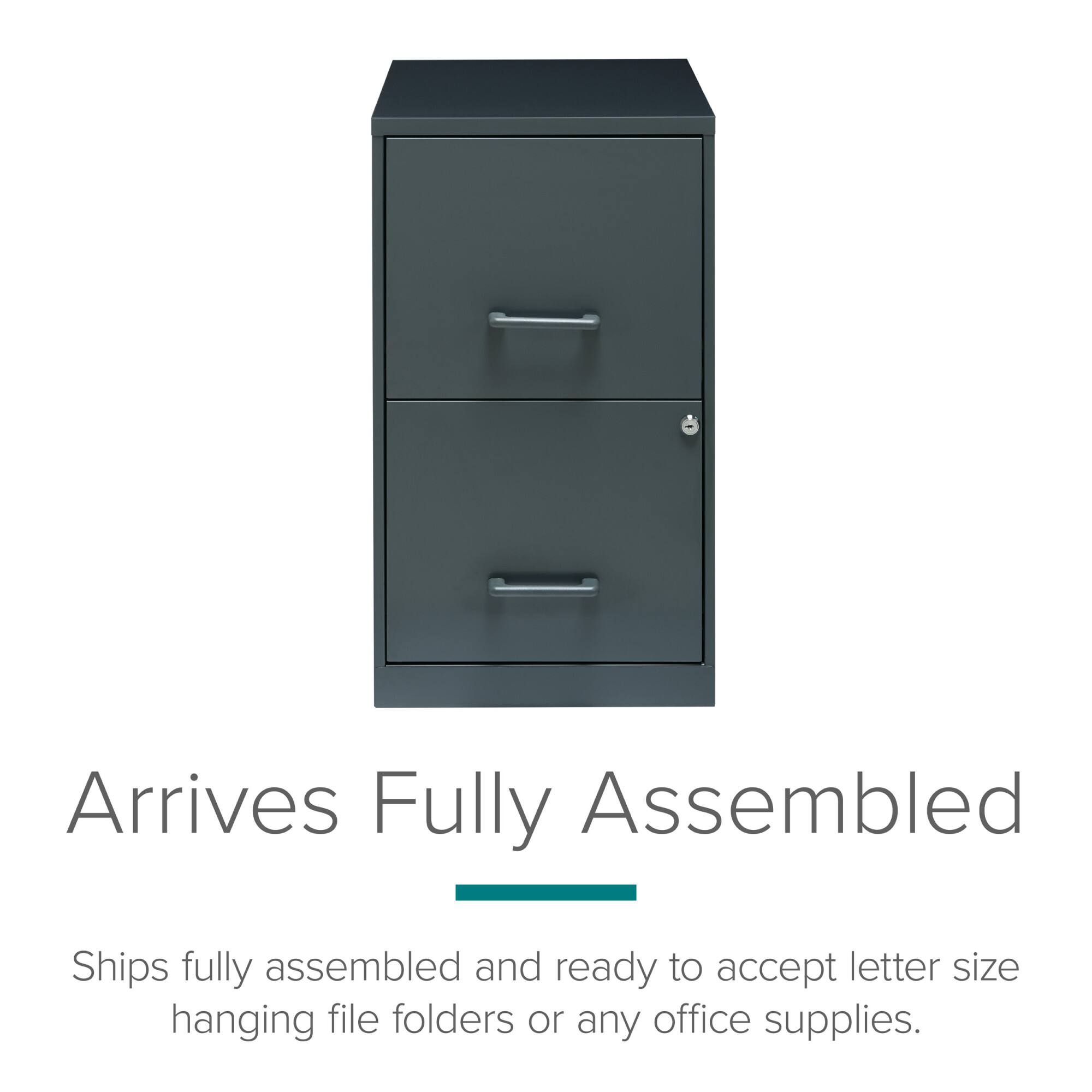 Arrives Fully Assembled: Ships fully assembled and ready to accept letter size hanging file folders or any office supplies.