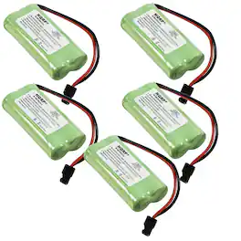 HQRP - 5-Pack Cordless Phone Battery NiMH 2.4 V 700 mAh for Uniden BT-1021 BT-1016 BT-1025