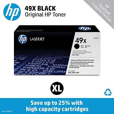 49X BLACK  
Original HP Toner  

HP LASERJET  

49x  
HP 120A 39793  

XL  

Save up to 25% with high capacity cartridges  

Qualified HP Partner  

Superior, professional results every time.  
Each print is produced with the quality you expect from HP.  

Superior quality toner for professional results every time.  
Chaque impression est produite avec la qualité que vous attendez d'HP.  

2017 HP Inc.