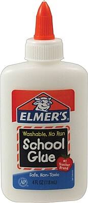 ELMER'S Washable, No Run School Glue  
Teacher Brand  
Safe, Non-Toxic  
AP  
4 FL OZ (118 mL)