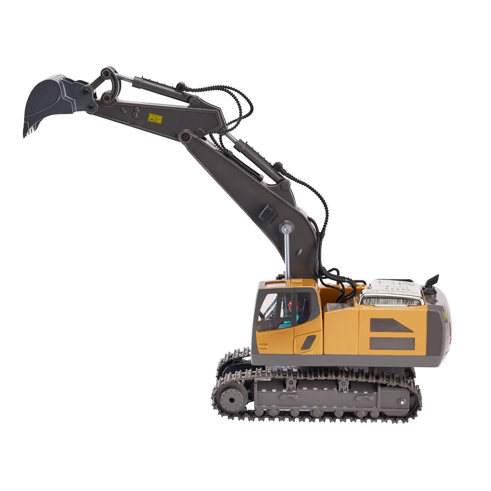 Alt View 9. Glintex - RC Excavator Toy 22-Channel 1:14 Scale Remote Control Digger with Metal Shovel, Lights & Sounds, Construction Toy.