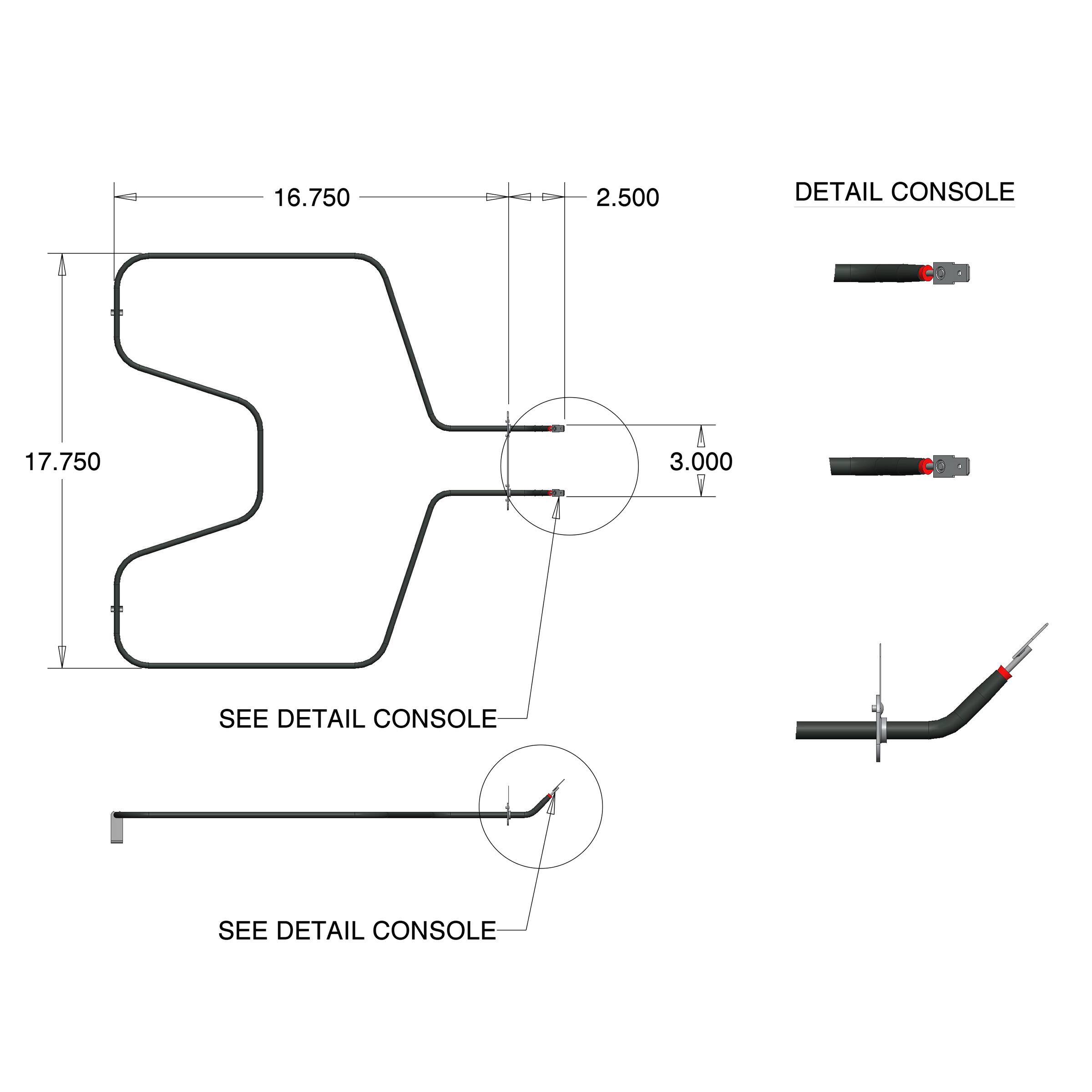 16.750 2.500 DETAIL CONSOLE  17.750 3.000  SEE DETAIL CONSOLE SEE DETAIL CONSOLE
