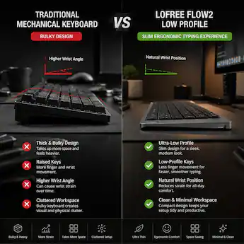 Lofree Flow2 84 Key Low Profile Triple Mode Wireless Mechanical Lofree Flow2 84 Key Low Profile Triple Mode Wireless Mechanical