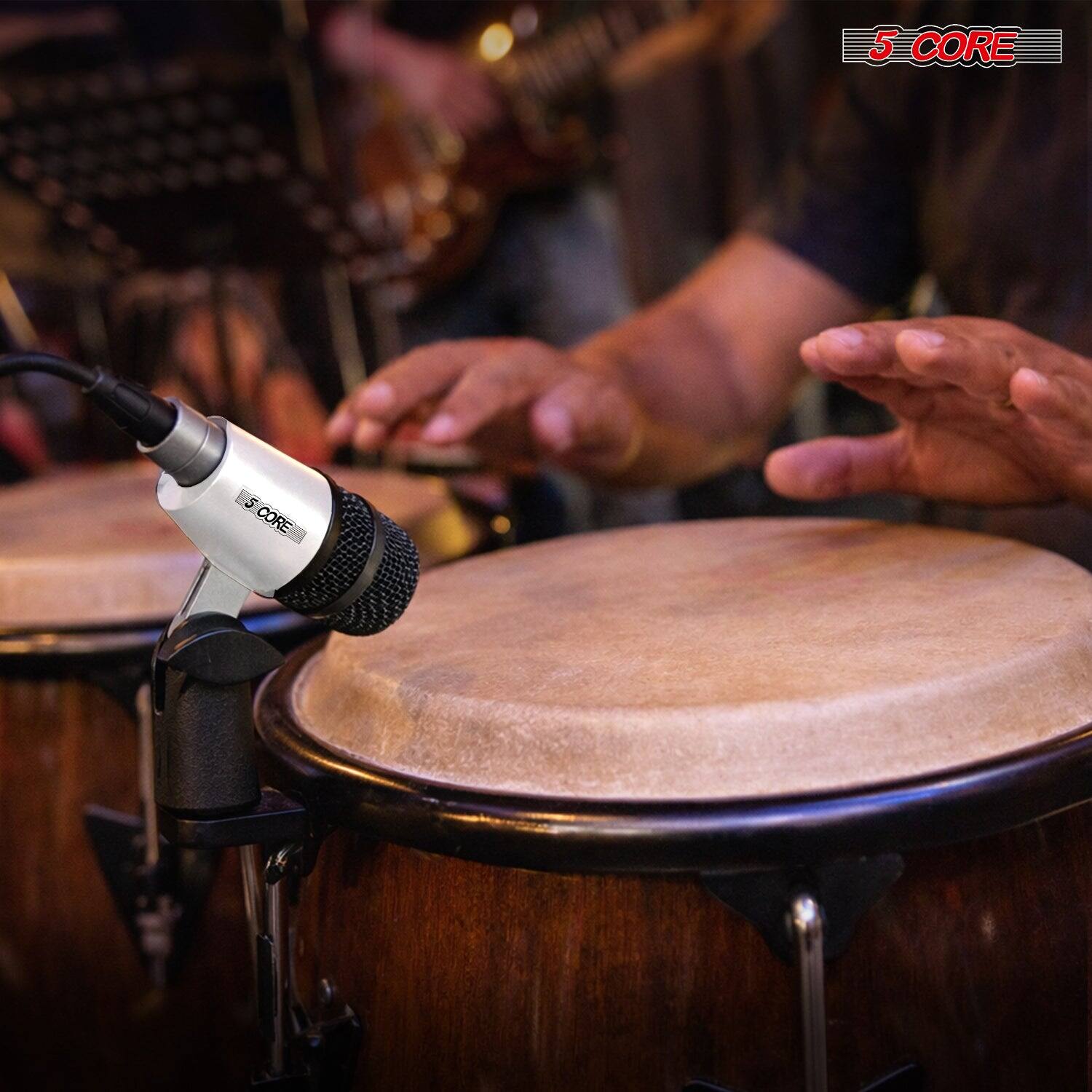 5 CORE Conga Mic Snare Tom Set Professional XLR Cardioid Condenser ...