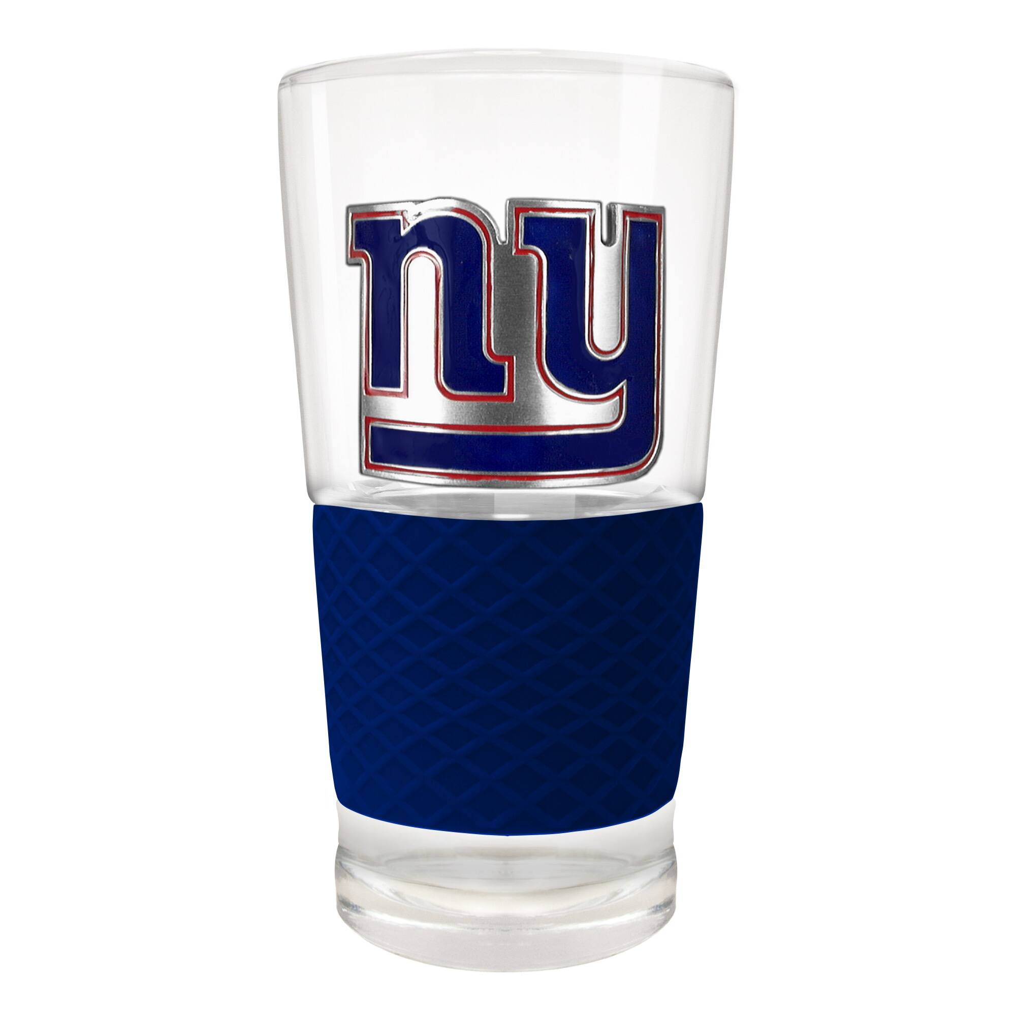Front. Great American Products - New York Giants 22oz. Pilsner Glass with Silicone Grip - Red.