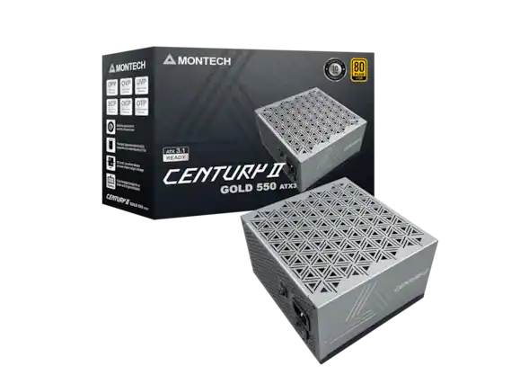 MONTECH OPP OVP UVP -_ - MONTECH CONTEEN SCN 10 -a WA AERANTY 80 PLUS SOLE SCP OCP naea no - - P Dually - a si e -r Ta The - n nt les i - nntu i ATX 3.1 READY as 1 ninote -p - - p -lap II I - Hb Mable Secips - CENTURP - - 550 ATX3 Srpri hes GOLD CENTURA I GOLD 550 anes CET