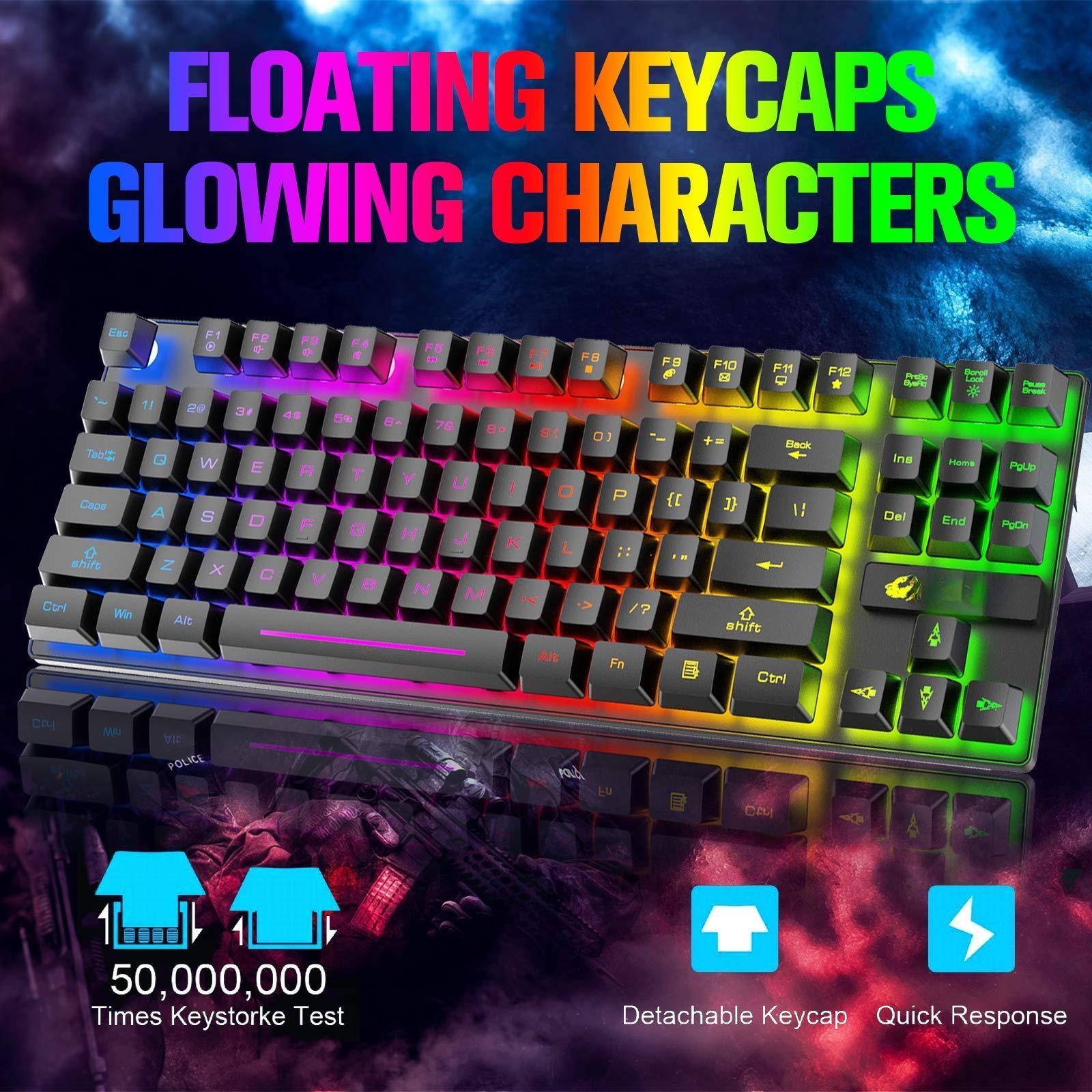 FLOATING KEYCAPS  
GLOWING CHARACTERS  

50,000,000 Times Keystroke Test  

Detachable Keycap  
Quick Response