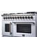 Alt View 5. Forno Appliances - Capriasca 6.58 Cu. Ft. Freestanding Dual Fuel True Convection Range with French Doors - White.