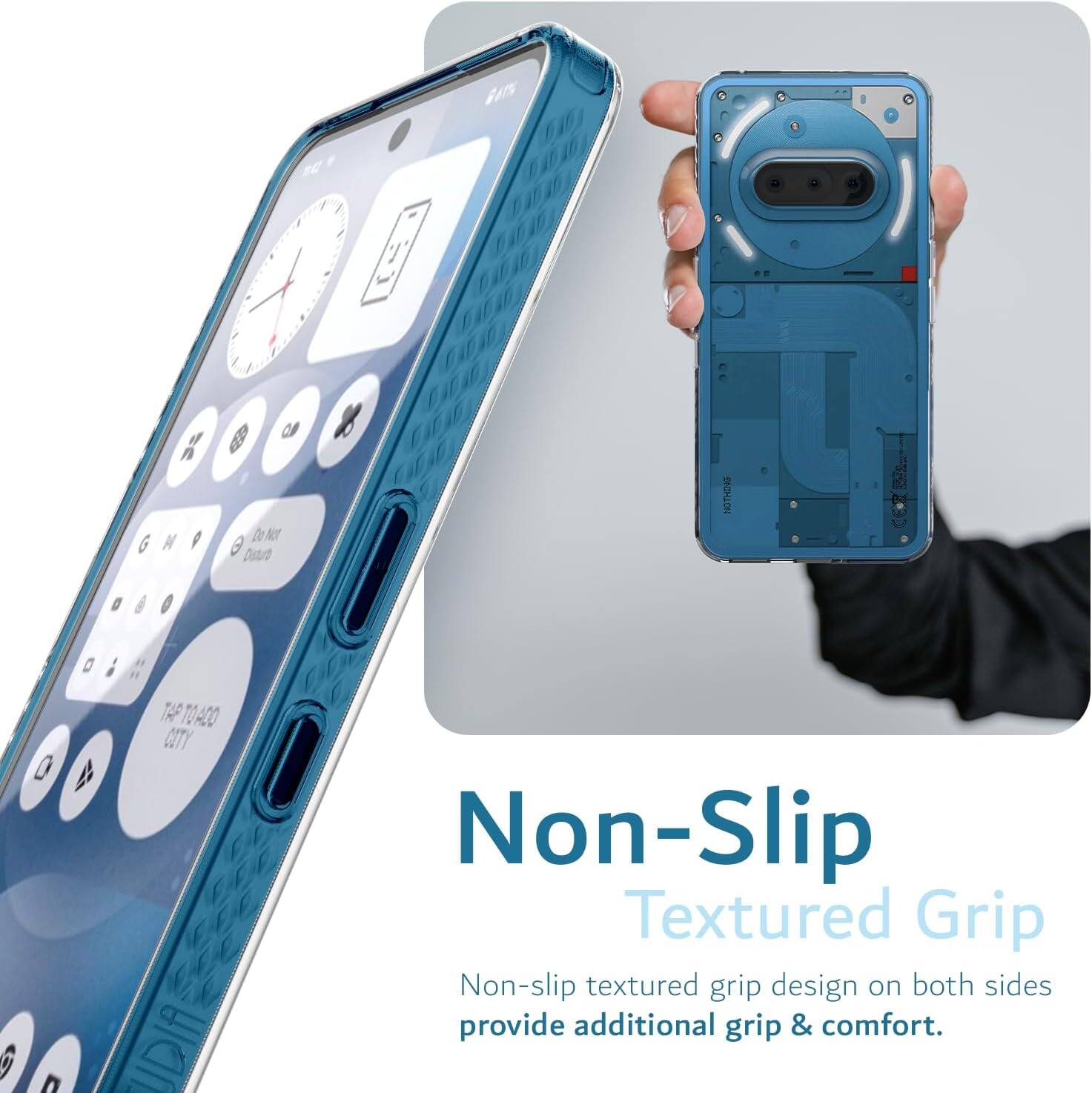 6 N de Ncr Daro NOTHING O D A D THP T0A00 CITY

Non-Slip Textured Grip

Non-slip textured grip design on both sides provide additional grip & comfort.