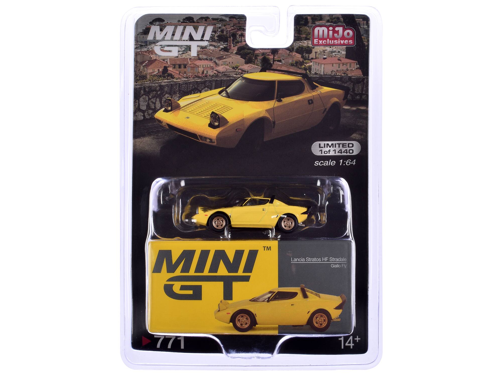 IM MINI C MiJo Exclusives LIMITED 1 1ot 1 440 scale 1:64 TM Lancia Stratos HF Stradale MINI Giallo Fy GT 771 14+