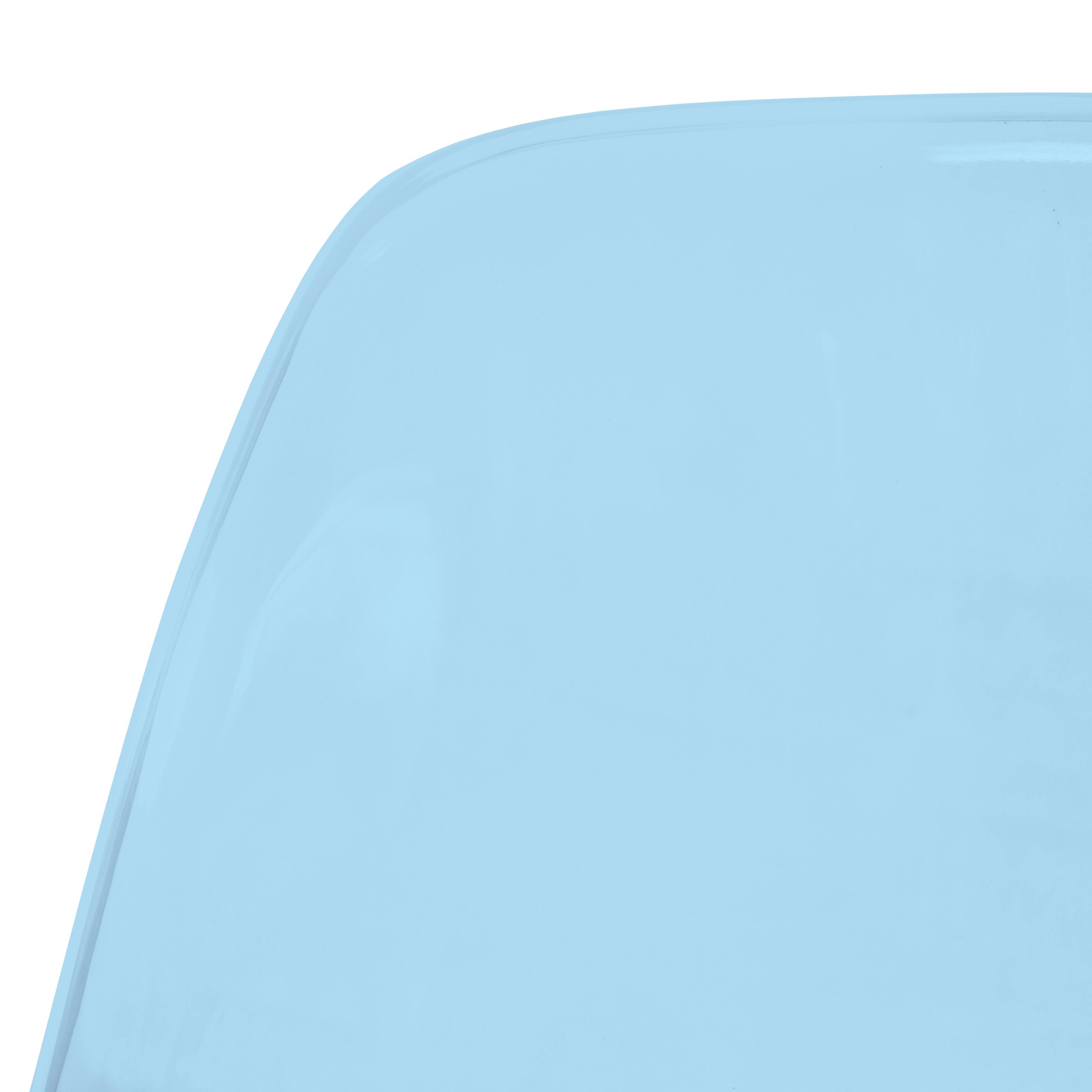 Alt View 9. LeisureMod - Cresco 4-Pieces Modern Plastic Dining Chair with Chrome Support Base and Acrylic Legs - Transparent Blue.