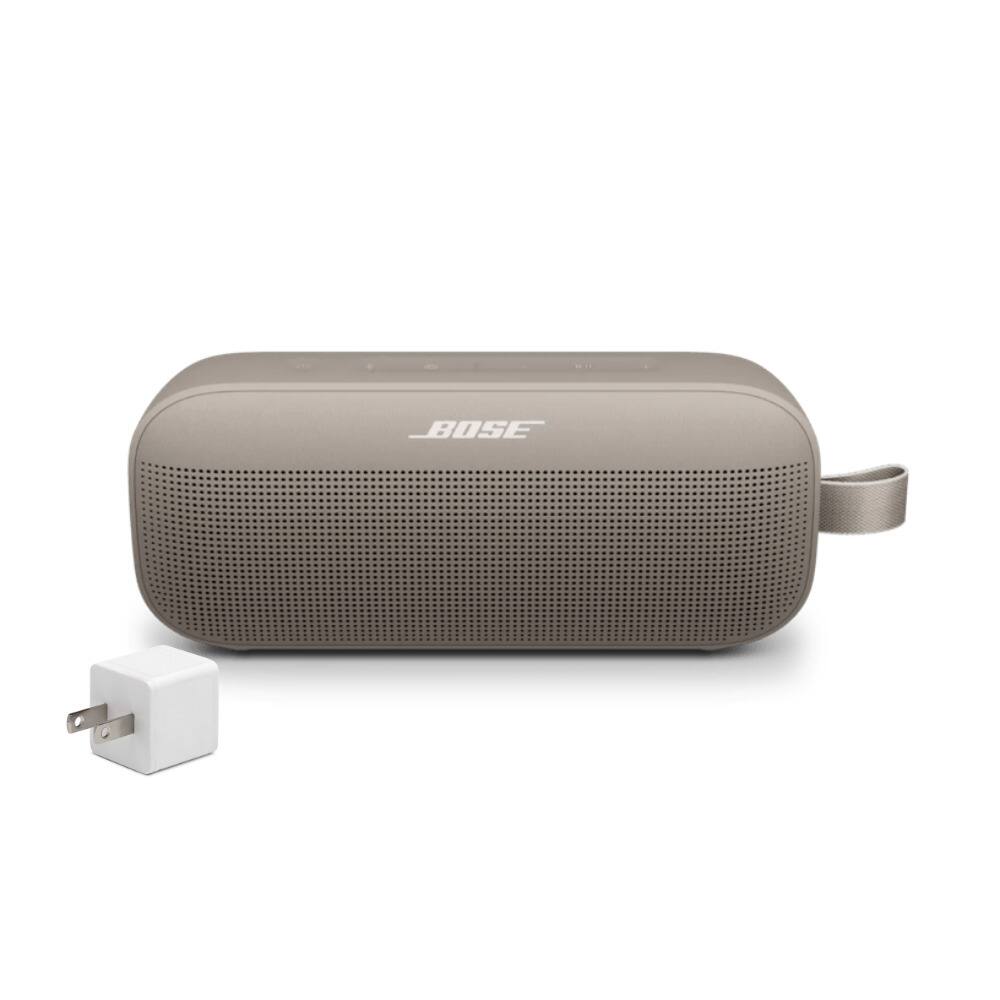 Front. Bose - Bose SoundLink Flex 2nd Gen Portable Bluetooth Speaker with Accessory Sandstone.
